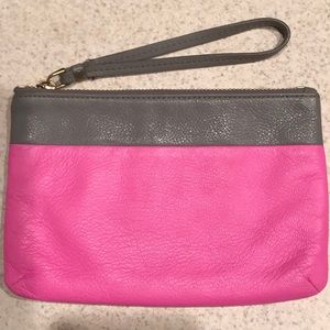 Fossil Pink & Gray Wristlet